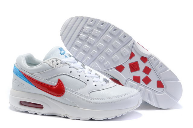 Womens Nike Air Max Classic BW White Blue Red - Click Image to Close